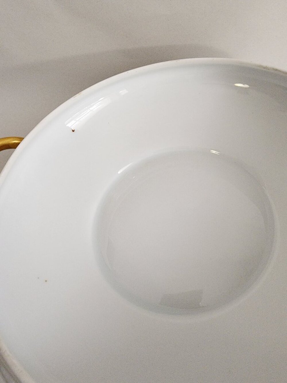 Vintage Heinrich & Co H&C Selb Bavaria Covered Serving Bowl White Gold Trim - Picture 6 of 8